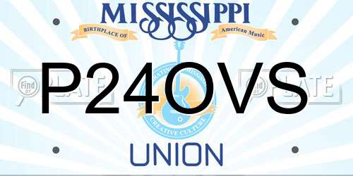 P24OVS Mississippi License Plate