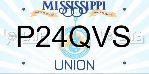 P24QVS Mississippi License Plate