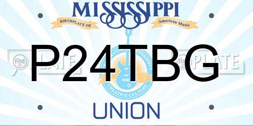 P24TBG Mississippi License Plate
