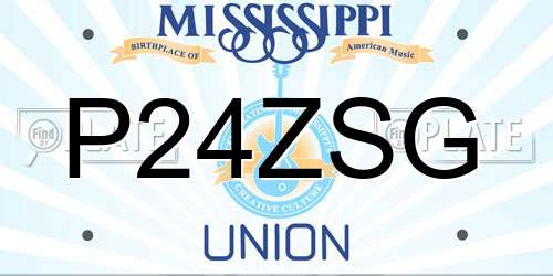 P24ZSG Mississippi License Plate