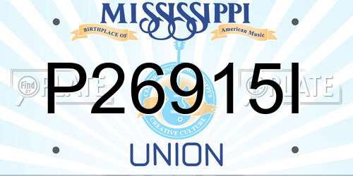 P26915I Mississippi License Plate