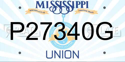 P27340G Mississippi License Plate