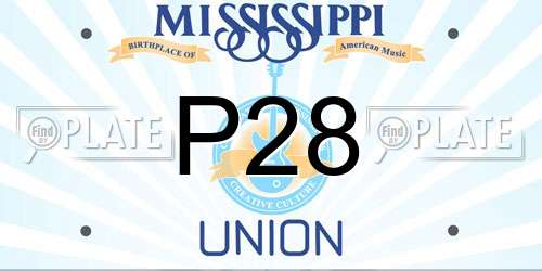P28 Mississippi License Plate