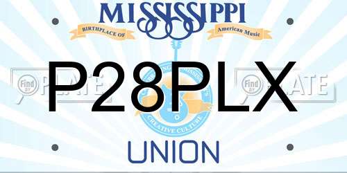 P28PLX Mississippi License Plate