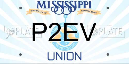 P2EV Mississippi License Plate