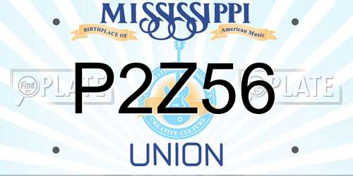 P2Z56 Mississippi License Plate