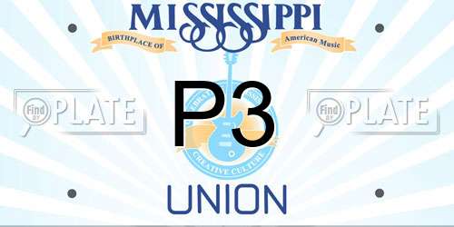 P3 Mississippi License Plate