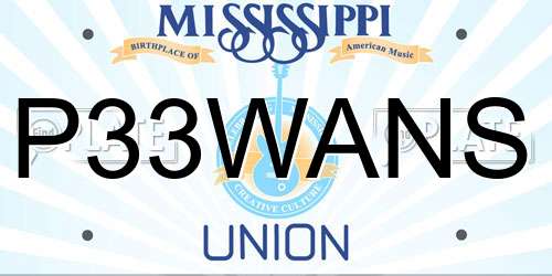 P33WANS Mississippi License Plate