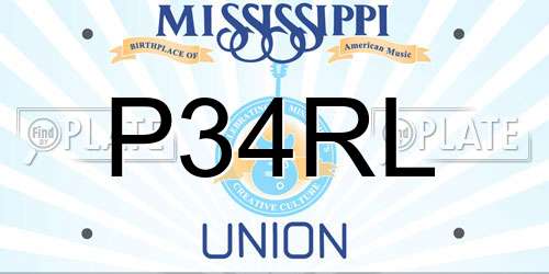 P34RL Mississippi License Plate