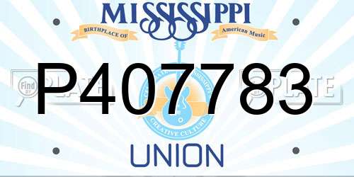 P407783 Mississippi License Plate