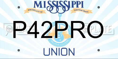 P42PRO Mississippi License Plate