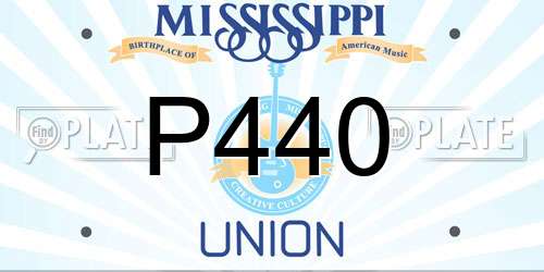 P440 Mississippi License Plate