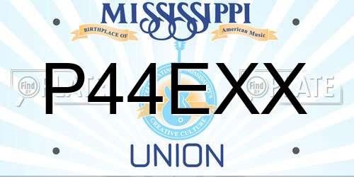 P44EXX Mississippi License Plate