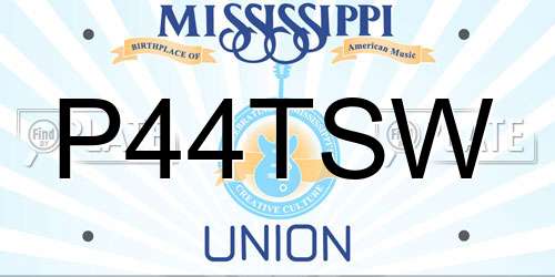 P44TSW Mississippi License Plate