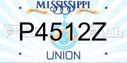 P4512Z Mississippi License Plate