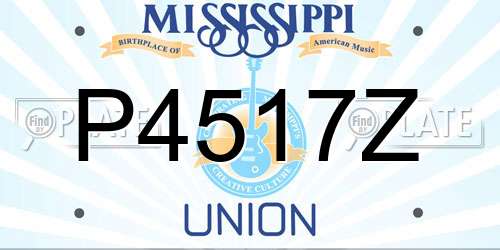 P4517Z Mississippi License Plate