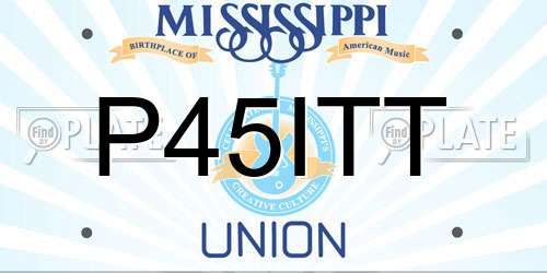 P45ITT Mississippi License Plate