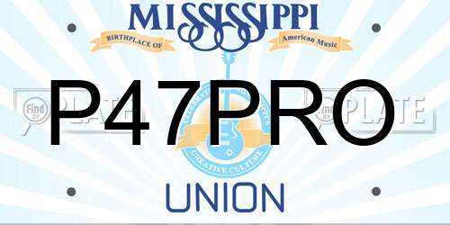 P47PRO Mississippi License Plate