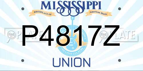 P4817Z Mississippi License Plate