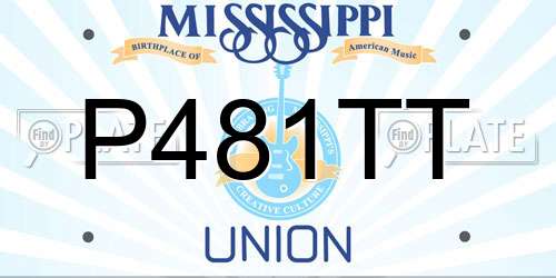 P481TT Mississippi License Plate