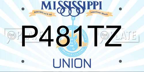 P481TZ Mississippi License Plate