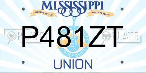 P481ZT Mississippi License Plate