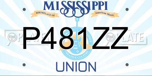 P481ZZ Mississippi License Plate
