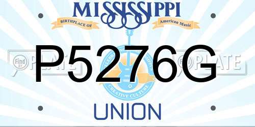 P5276G Mississippi License Plate