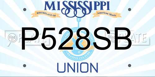 P528SB Mississippi License Plate