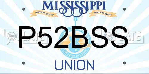 P52BSS Mississippi License Plate