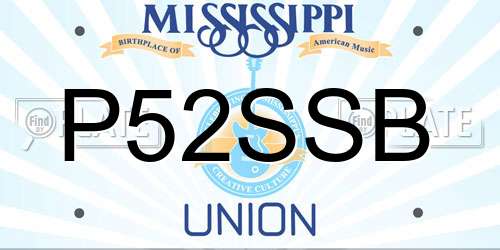 P52SSB Mississippi License Plate
