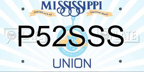 P52SSS Mississippi License Plate