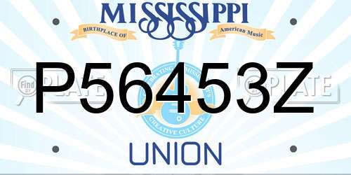 P56453Z Mississippi License Plate