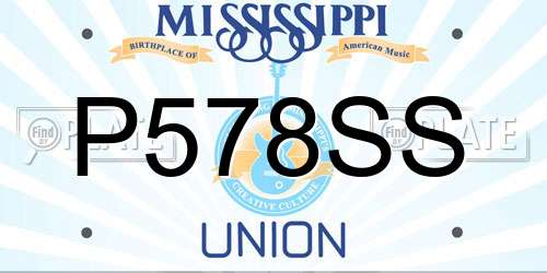 P578SS Mississippi License Plate