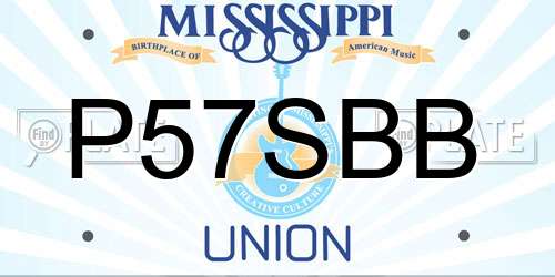 P57SBB Mississippi License Plate