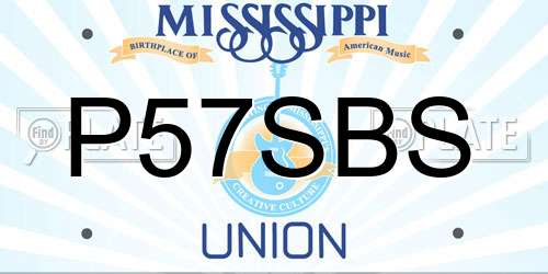 P57SBS Mississippi License Plate