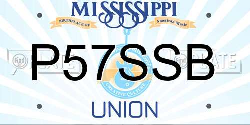 P57SSB Mississippi License Plate