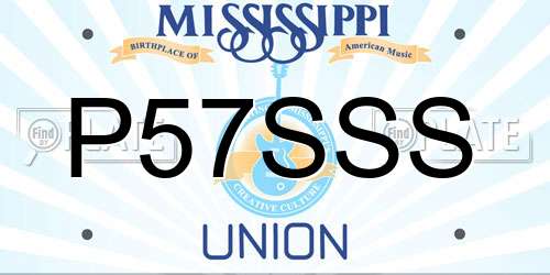 P57SSS Mississippi License Plate