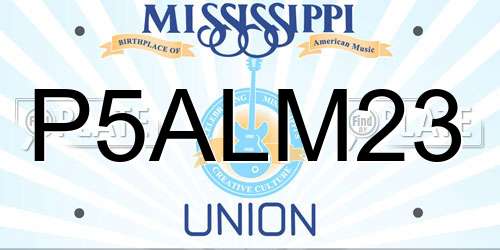 P5ALM23 Mississippi License Plate