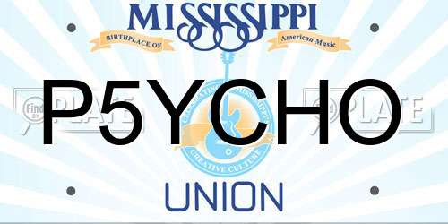 P5YCHO Mississippi License Plate