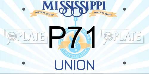 P71 Mississippi License Plate