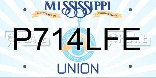 P714LFE Mississippi License Plate