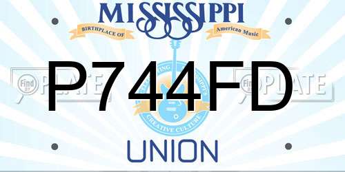 P744FD Mississippi License Plate