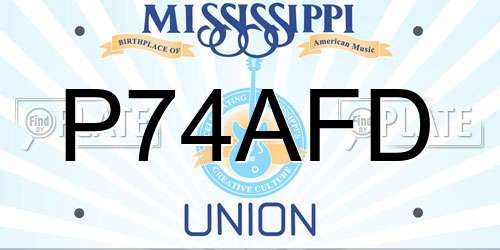 P74AFD Mississippi License Plate