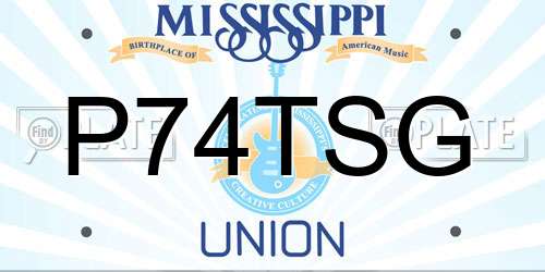 P74TSG Mississippi License Plate