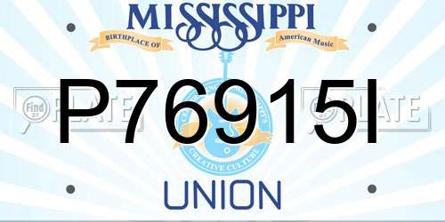 P76915I Mississippi License Plate