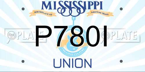 P780I Mississippi License Plate