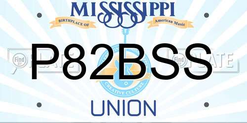 P82BSS Mississippi License Plate