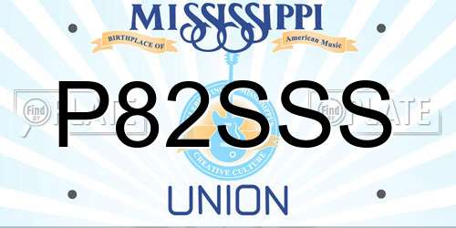 P82SSS Mississippi License Plate