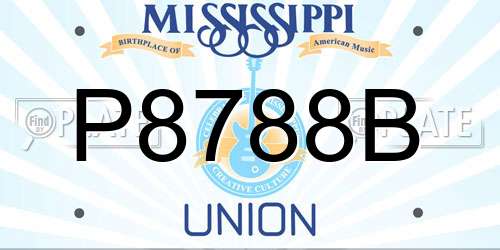 P8788B Mississippi License Plate